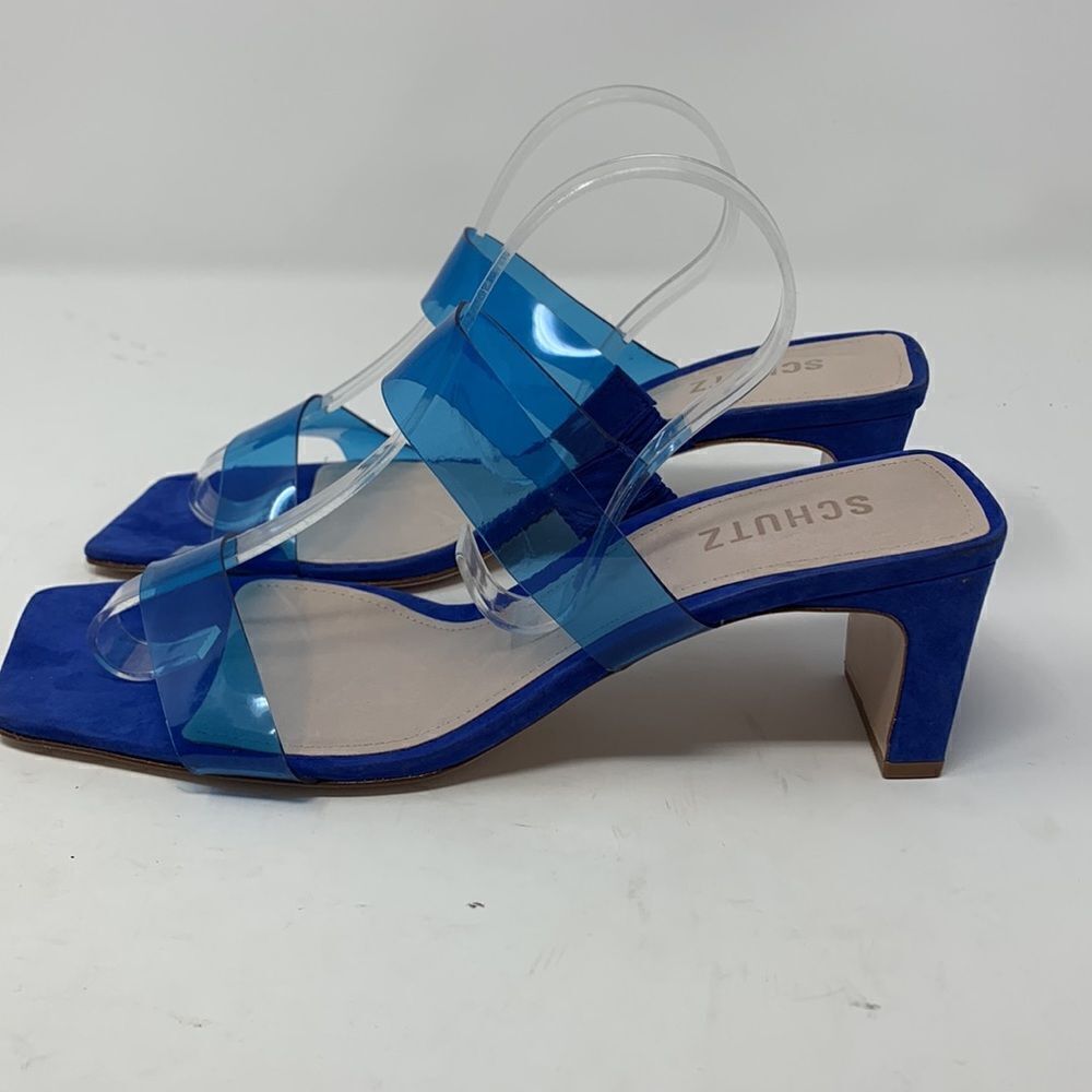 Schutz Taina Blue‎ kitten heels size 9B - Picture 3 of 10